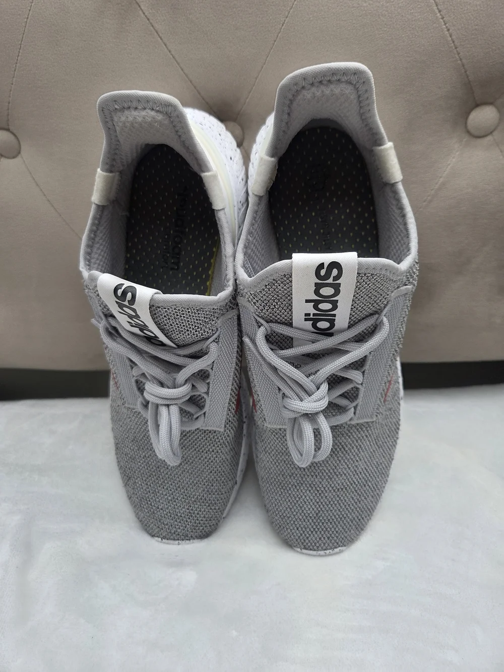 adidas Kaptir 2.0 Men’s 11 Grey Vivid Red Cloudfoam Sneakers GW6935
